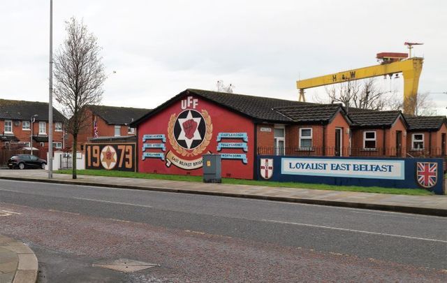 January 20, 2021: Freedom Corner in loyalist east Belfast in Northern Ireland.