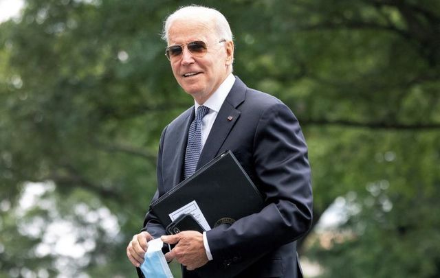 August 2, 2021: President Joe Biden returns to the White House in Washington, DC.after a weekend trip to Camp David.