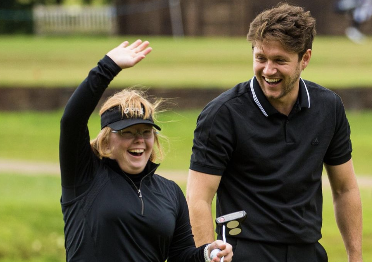 Niall Horan golfs with US collegiate star Amy Bockerstette