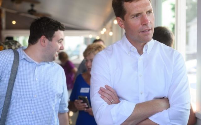 Conor Lamb meets constituents in New Castle, Pennsylvania, after announcing his candidacy for the seat of retiring Republican senator Pat Toomey. 