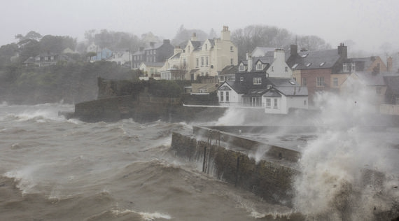 Hurricane Ophelia hits Kinsale, County Cork, in 2017. 