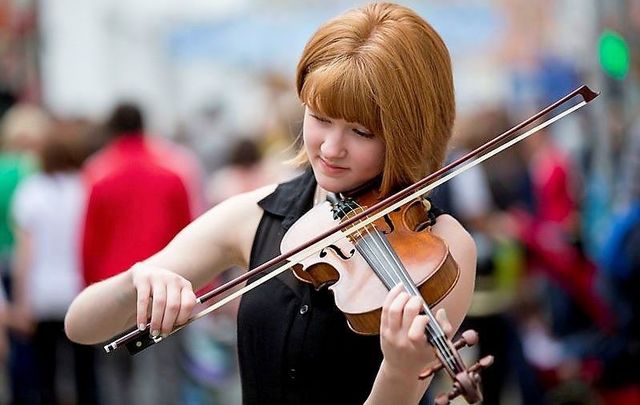 And Irish fiddle player at the Fleadh.