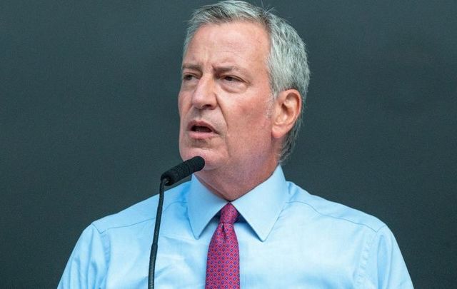 August 3, 2021: New York City Mayor Bill DeBlasio in the Bronx borough of New York City for National Night Out.
