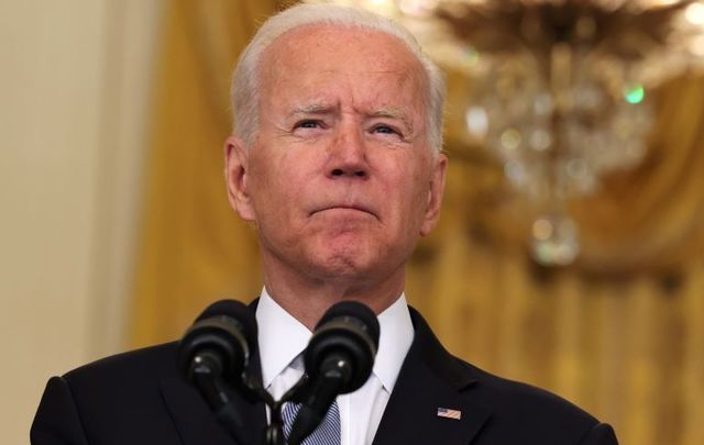 August 16, 2021: President Joe Biden gives remarks on the worsening crisis in Afghanistan from the East Room of the White House in Washington, DC. 