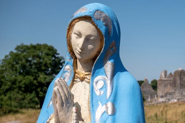 A statue of the Virgin Mary at Quin Abbey in Co Clare. 