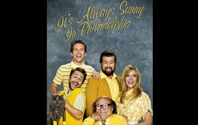 It\'s Always Sunny in Philadelphia starring Rob McElhenney, Charlie Day, Glenn Howerton, Kaitlin Olson, and Danny DeVito