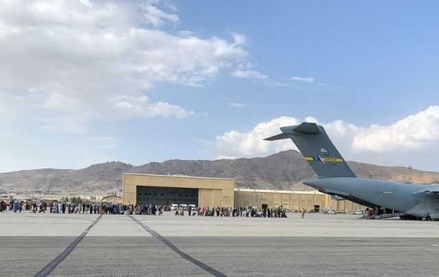 August 21, 2021: US paratroopers assist in the evacuation of non-combatants from Kabul International Airport in Afghanistan.