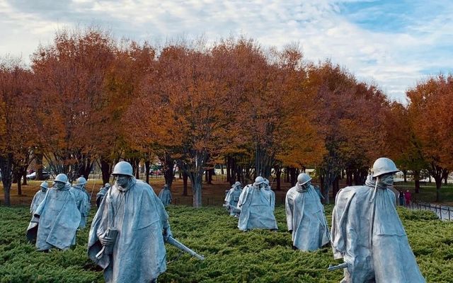 Korean War memorial in Washington. \n