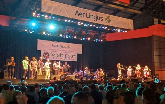 The Scattering, the closing ceremony featuring Irish music and dance on Sunday evening at the 2021 Milwaukee Irish Fest.