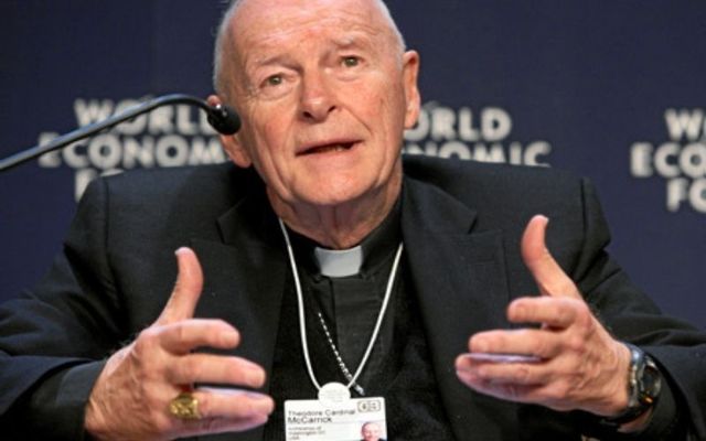 Former Cardinal Theodore McCarrick at the World Economic Forum in Davos, Switzerland, in 2008. 