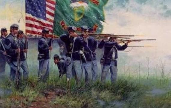 The \"Fighting 69th\", the Irish Brigade during the American Civil War.
