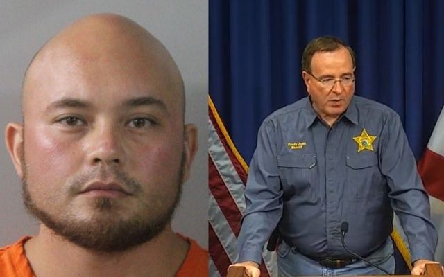 Mugshot of Bryan Riley/ Polk County Sheriff Grady Judd