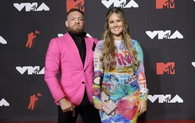 September 12, 2021: Irish UFC fighter Conor McGregor and his partner Dee Devlin attend the 2021 MTV Video Music Awards at Barclays Center in the Brooklyn borough of New York City.