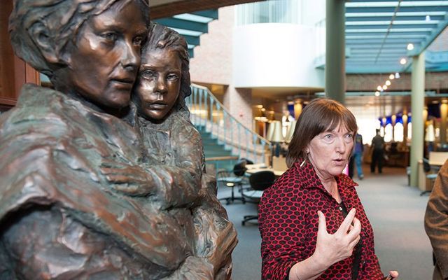 Professor Christine Kinealy at Ireland\'s Great Hunger Museum in Connecticut.