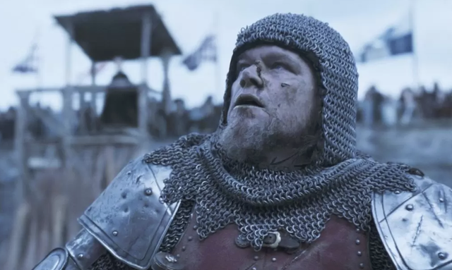 Matt Damon in a scene from \"The Last Duel\".