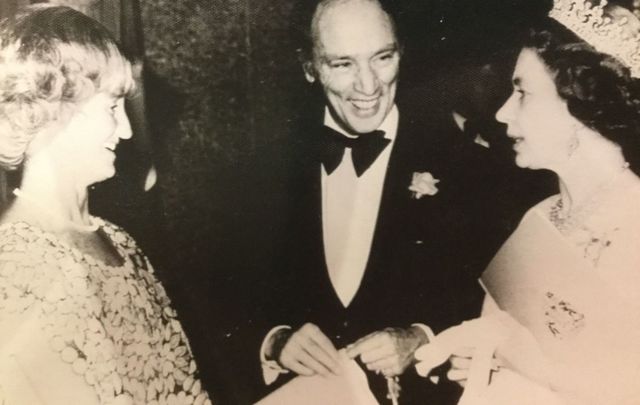 Mary Dohey with Pierre Trudeau and Oueen Elizabeth II.