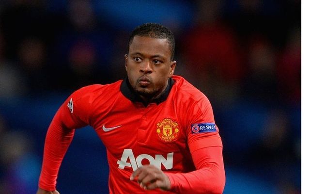 Patrice Evra in action for Manchester United in 2013. 