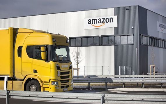 An Amazon warehouse.