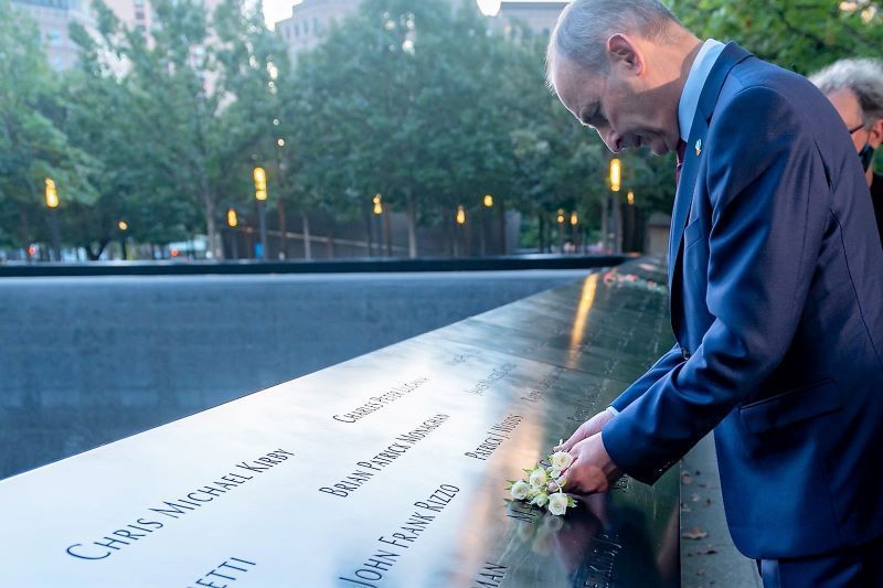 Taoiseach pays respects to Irish victims at 9/11 Memorial in NYC