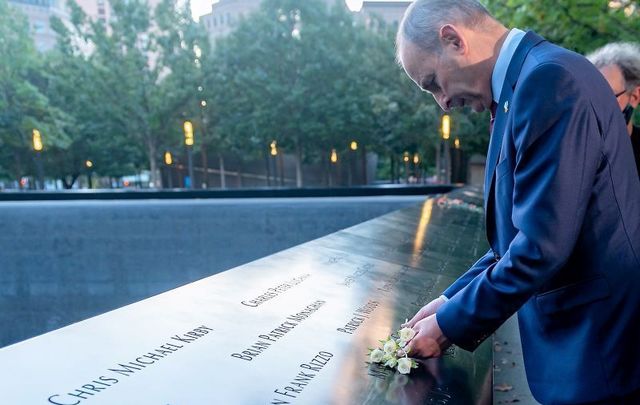 September 20, 2021: Taoiseach Micheál Martin visited the 9/11 Memorial in New York City.