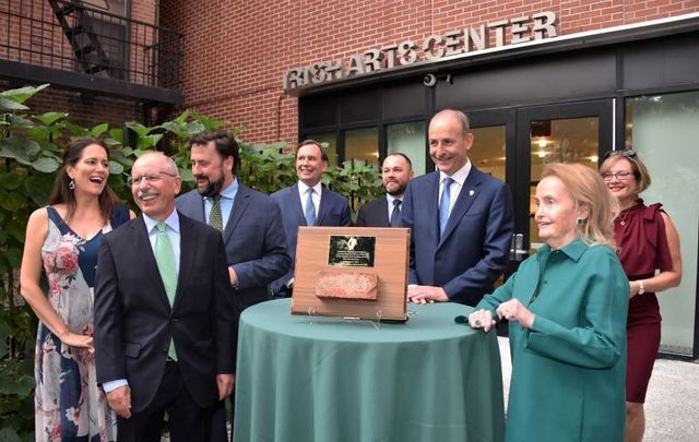 September 21, 2021: Taoiseach Micheál Martin attends the dedication ceremony at the New Irish Arts Center in New York City.