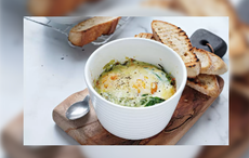 The perfect baked eggs with creamy spinach recipe