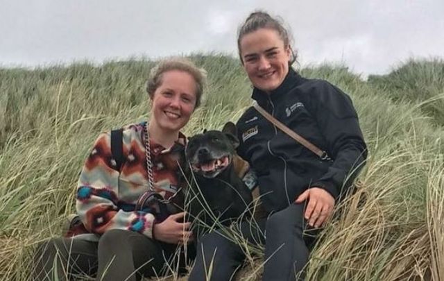 Kellie Harrington and her fiancée Mandy Loughlin during a recent trip to Killybegs in Co Donegal.