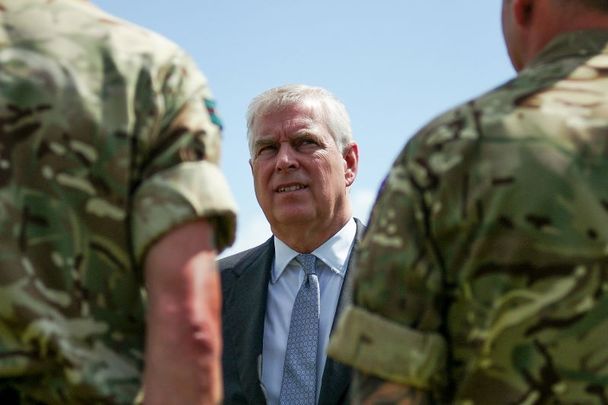 July 11, 2019: HRH Prince Andrew, Duke of York visits military stands on the Showground on the final day of the 161st Great Yorkshire Show in Harrogate, England.