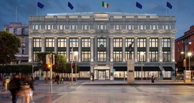 An artist rendering of the new Clerys Quarter development on O’Connell Street, which will open later this year.
