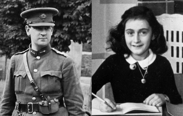 Michael Collins in 1922 and Anne Frank in 1940.