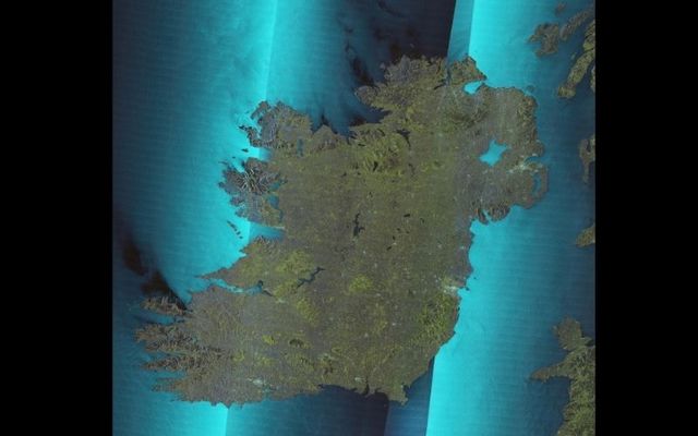 Synthetic Aperture Radar Mosaic image of Ireland, acquired by NovaSAR-1 December 2021.