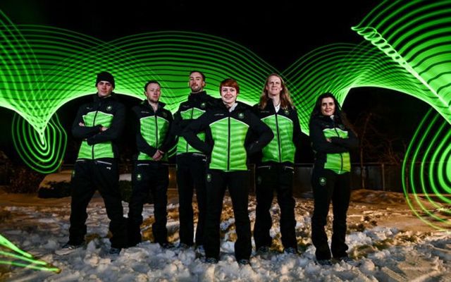 The six athletes representing Team Ireland at the 2022 Beijing Winter Olympic Games: Seamus O’Connor, Jack Gower, Thomas Maloney Westgaard, Elsa Desmond, Brendan ‘Bubba’ Newby, and Tess Arbez.