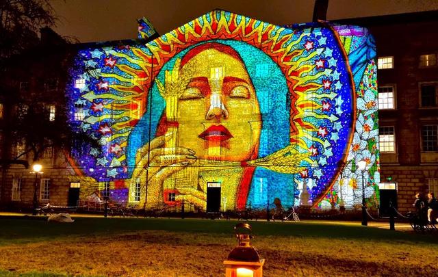 Herstory\'s Brigid\'s Day Light Show in Dublin.