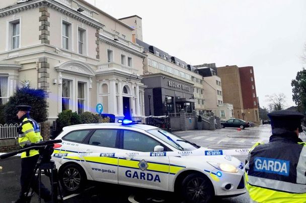 February 5, 2016: Regency Hotel shooting scene in Dublin.