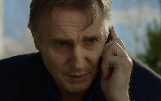 Liam Neeson in the trailer for the thriller-action film \"Memory.\"