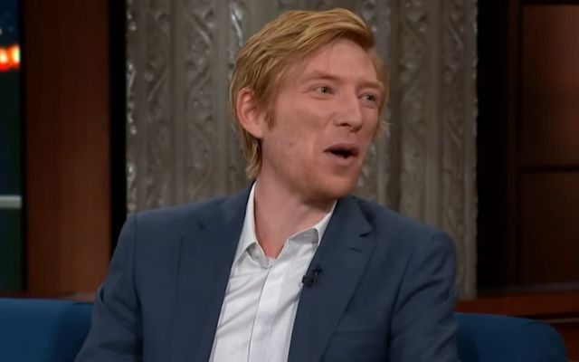 October 6, 2022: Domhnall Gleeson on \"The Late Show with Stephen Colbert\".