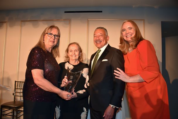 Mary McAleese, Loretta Brennan Glucksman, Dennis Brownlee, and Miriam Nyhan Grey at the African American Irish Diaspora Network\'s (AAIDN) inaugural Diaspora Leadership Awards Gala.