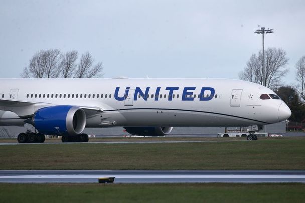 United Airlines at Dublin Airport. The US carrier will fly daily, nonstop route from Chicago\'s O\'Hare Airport to Shannon Airport from May 2023.