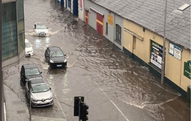 Flooding on Ship Street, Cork City, October 16, 2022