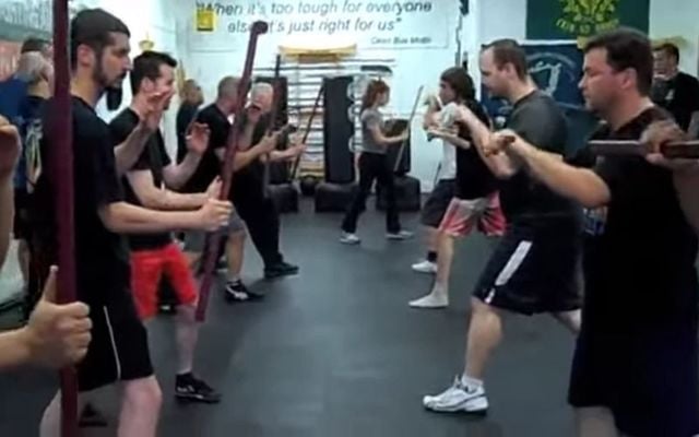 Bataireacht training in Glen Doyle\'s gym. 