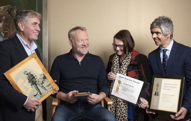Jared Harris with representatives of University College Cork announcing the donation of the Richard Harris Archive.