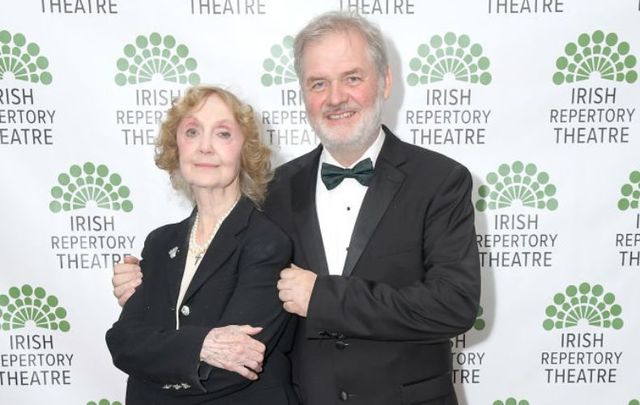 Charlotte Moore and Ciarán O`Reilly attend the Irish Repertory 30th Anniversary Gala, 2019 in New York City.