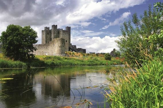 Trim Castle overlooking the River Boyne. 