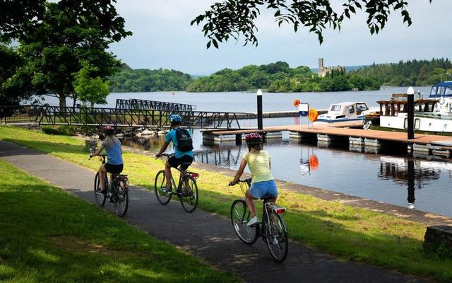 Cycling at Lough Key.