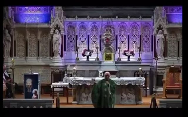 Fr. Seán Sheehy during a sermon in Listowel, County Kerry. 