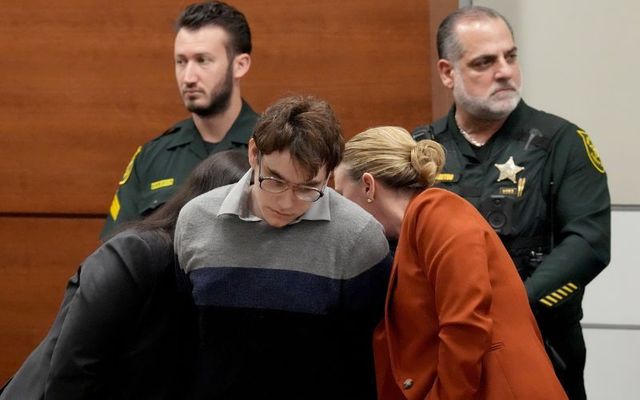 Nikolas Cruz stands during his trial at the Broward County Courthouse on October 13, 2022, in Fort Lauderdale, Florida. 