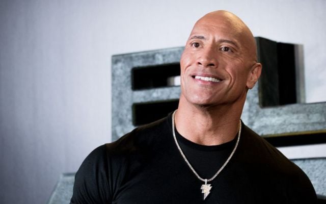 Dwayne \"the Rock\" Johnson at the \"Black Adam\" premiere in Madrid on October 19, 2022. 