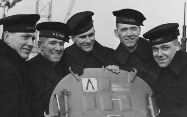 The Sullivan brothers on board USS Juneau: Joe, Frank, Al, Matt, and George.