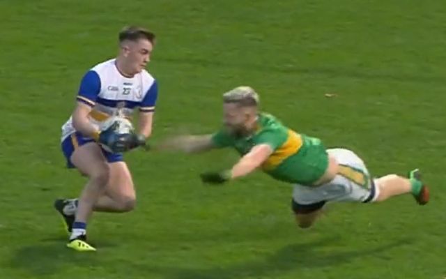 Ruairi Canavan pulls off a dummy during Sunday\'s Ulster club championship match against Glen. 