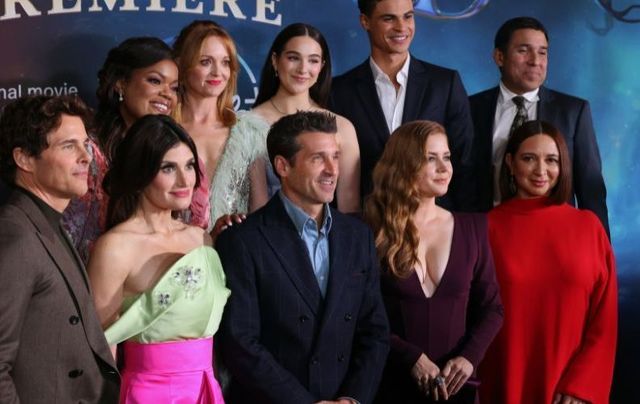 James Marsden, Yvette Nicole Brown, Idina Menzel, Jayma Mays, Gabriella Baldacchino, Patrick Dempsey, Kolton Stewart, Amy Adams, Oscar Nuñez and Maya Rudolph arrive at the premiere of Disney’s “Disenchanted” at the El Capitan Theatre in Hollywood CA on November 16, 2022